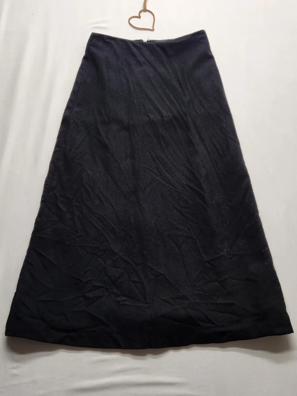 ⭐ Gap Wool Blend Maxi Skirt - Black Y2K Minimalist 90s Aesthetic - Sz 2 - Picture 1 of 7